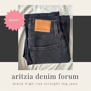 Aritzia Denim Forum High Rise Straight Leg Jean 23W 28L